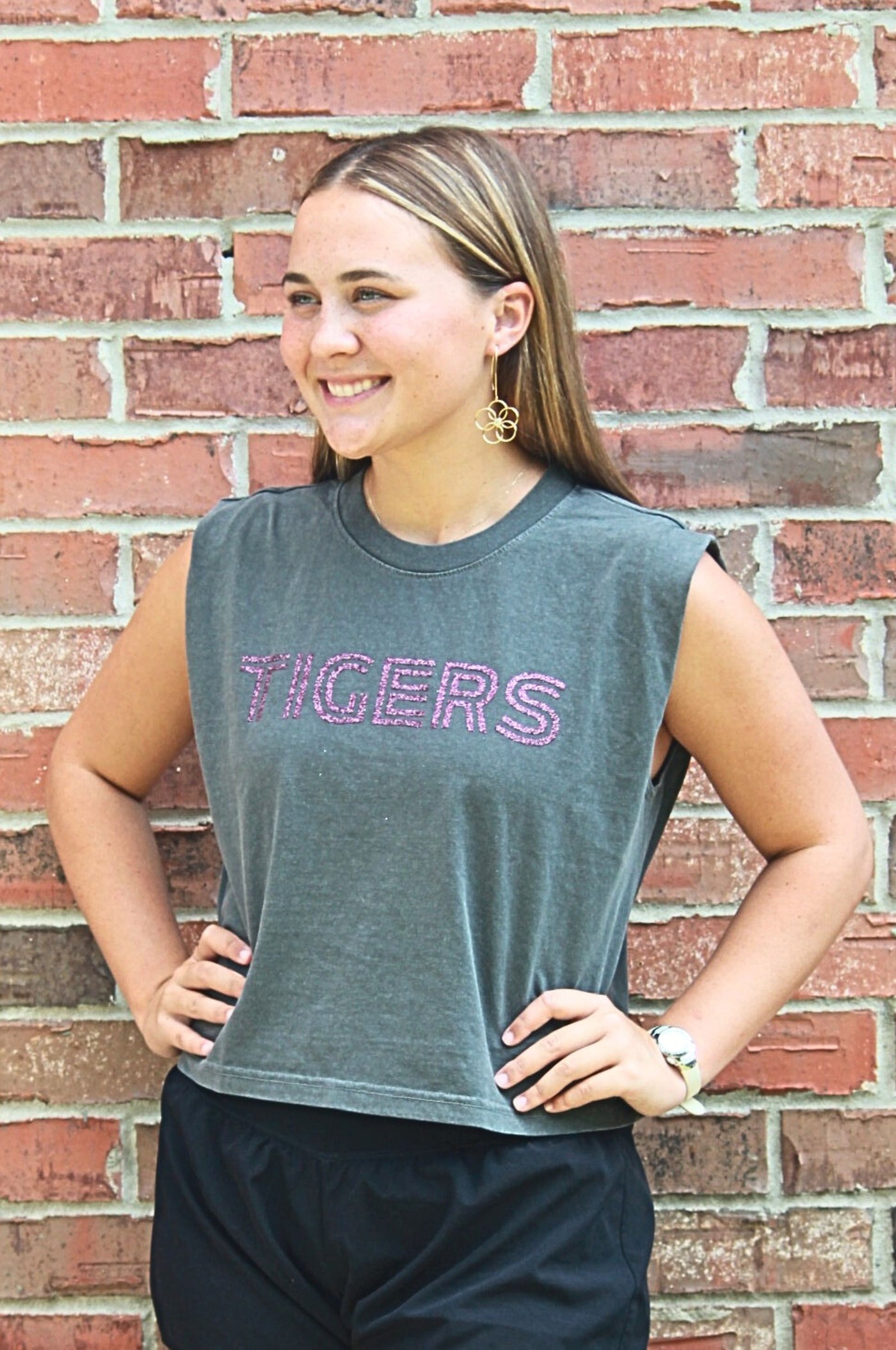 American Apparel Tank TIGERS Bold Text