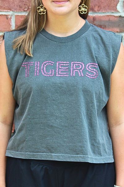 American Apparel Tank TIGERS Bold Text