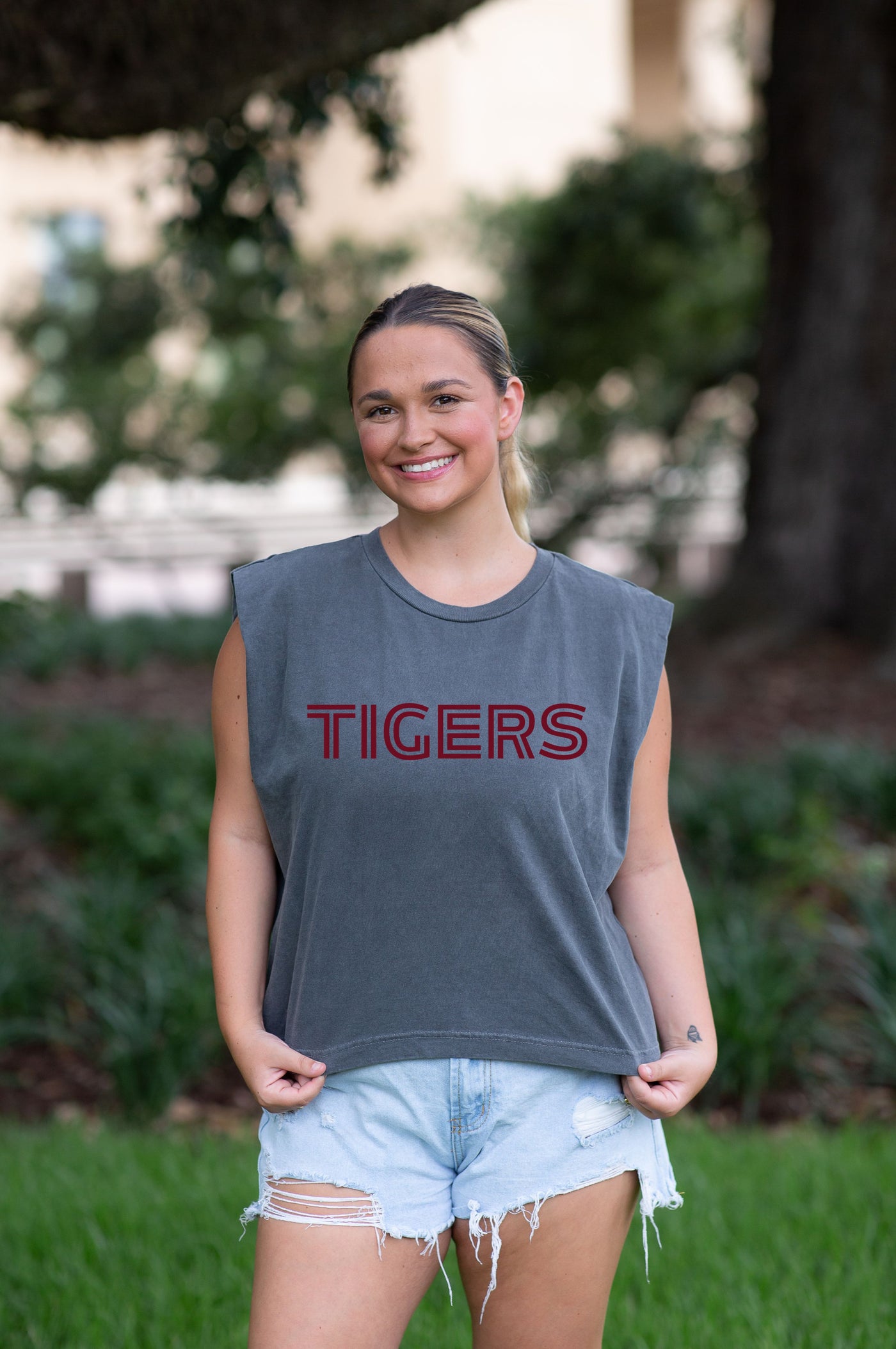 American Apparel Tank TIGERS Bold Text