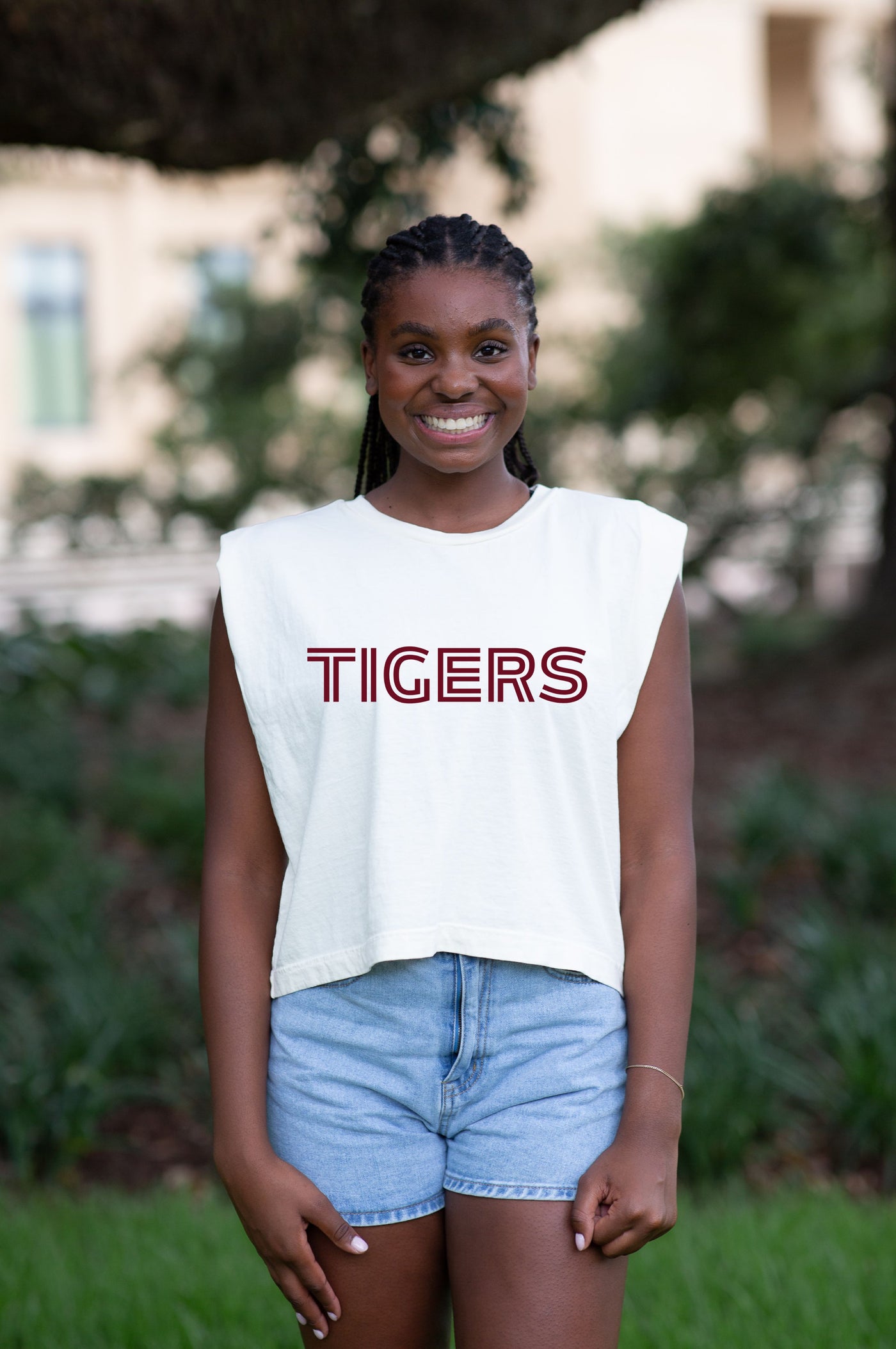 American Apparel Tank TIGERS Bold Text