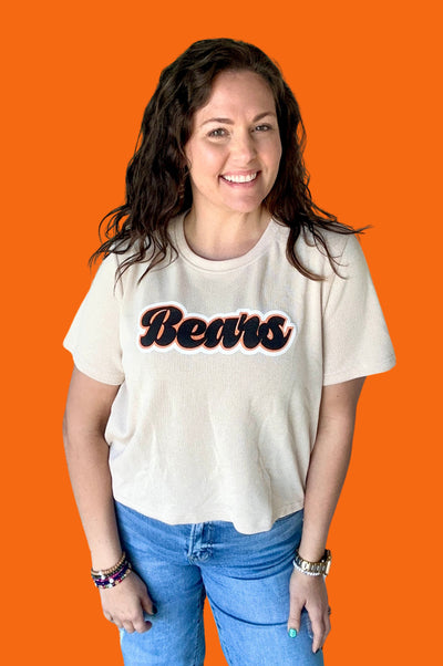 School Spirit Signature Tee Retro Bears Boxy Crop