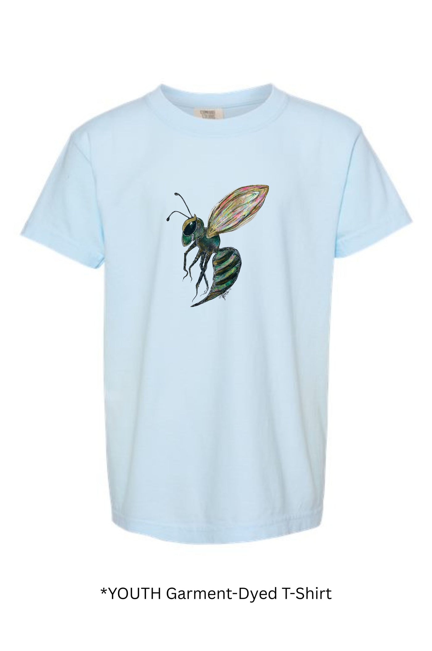 YOUTH Comfort Colors Watercolor Hornet Mascot T-shirt