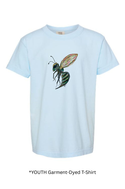 YOUTH Comfort Colors Watercolor Hornet Mascot T-shirt