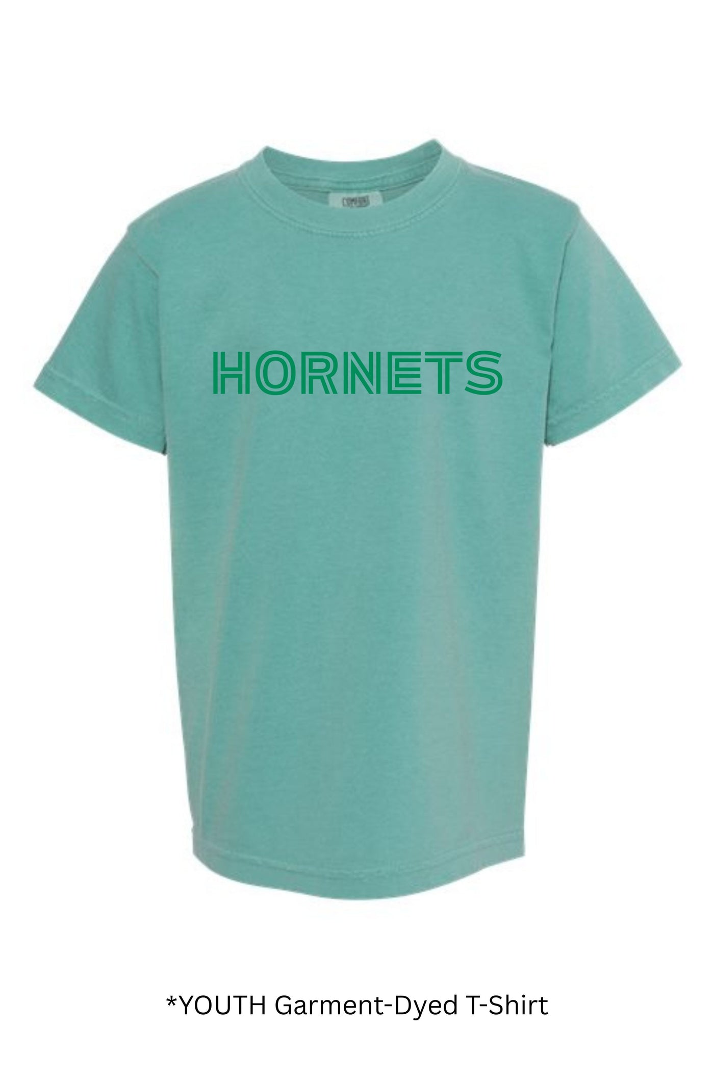 YOUTH Comfort Colors HORNETS  T-shirt Bold Text