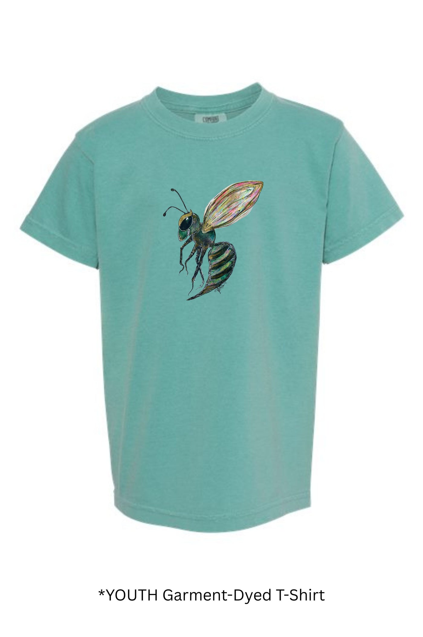 YOUTH Comfort Colors Watercolor Hornet Mascot T-shirt