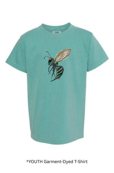 YOUTH Comfort Colors Watercolor Hornet Mascot T-shirt