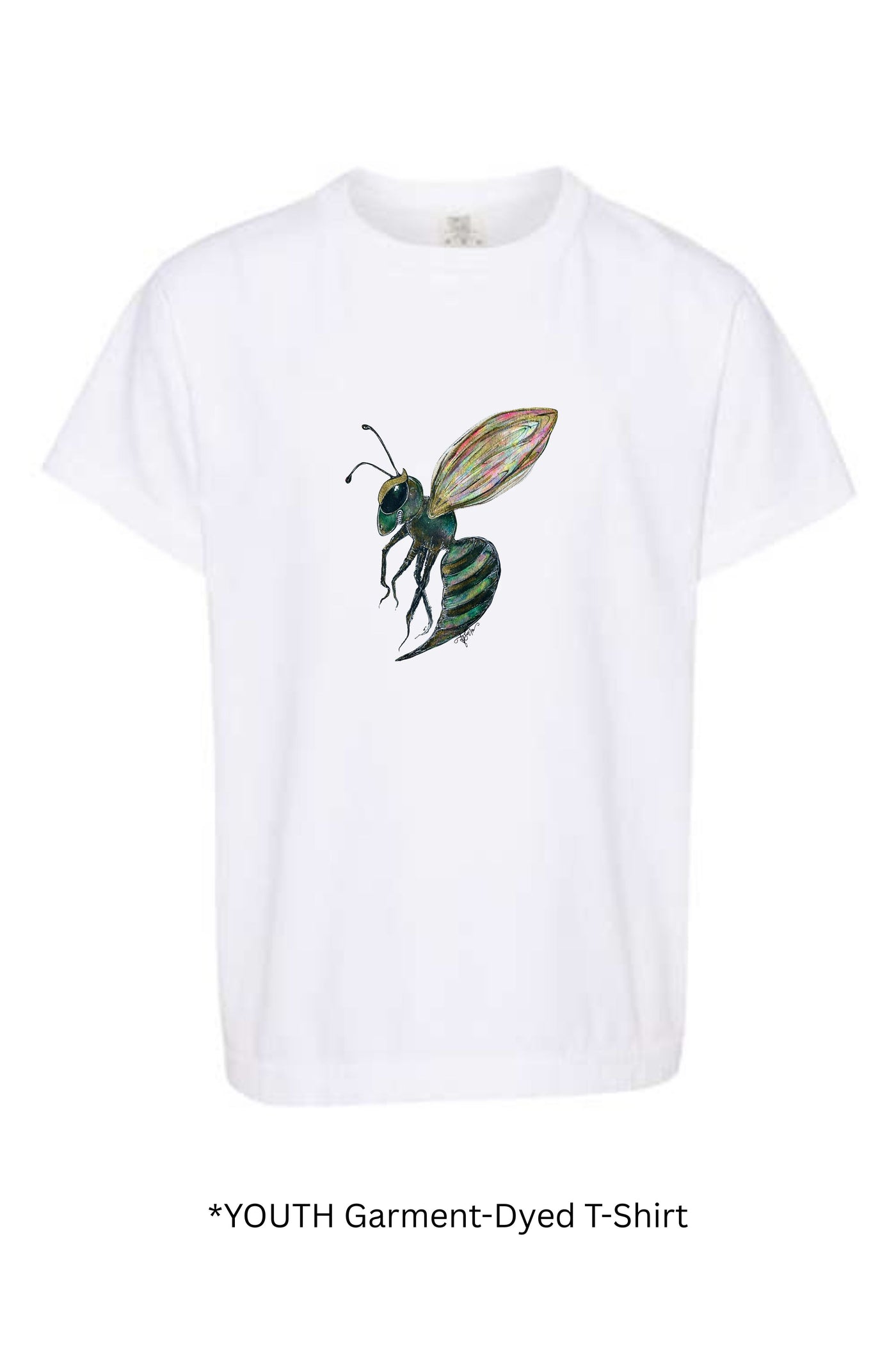 YOUTH Comfort Colors Watercolor Hornet Mascot T-shirt