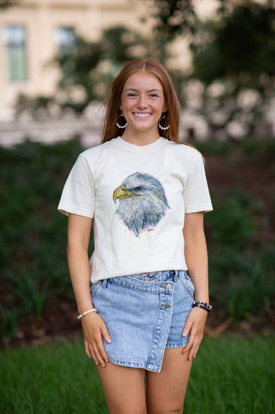 Comfort Colors Watercolor Eagle Mascot Tee