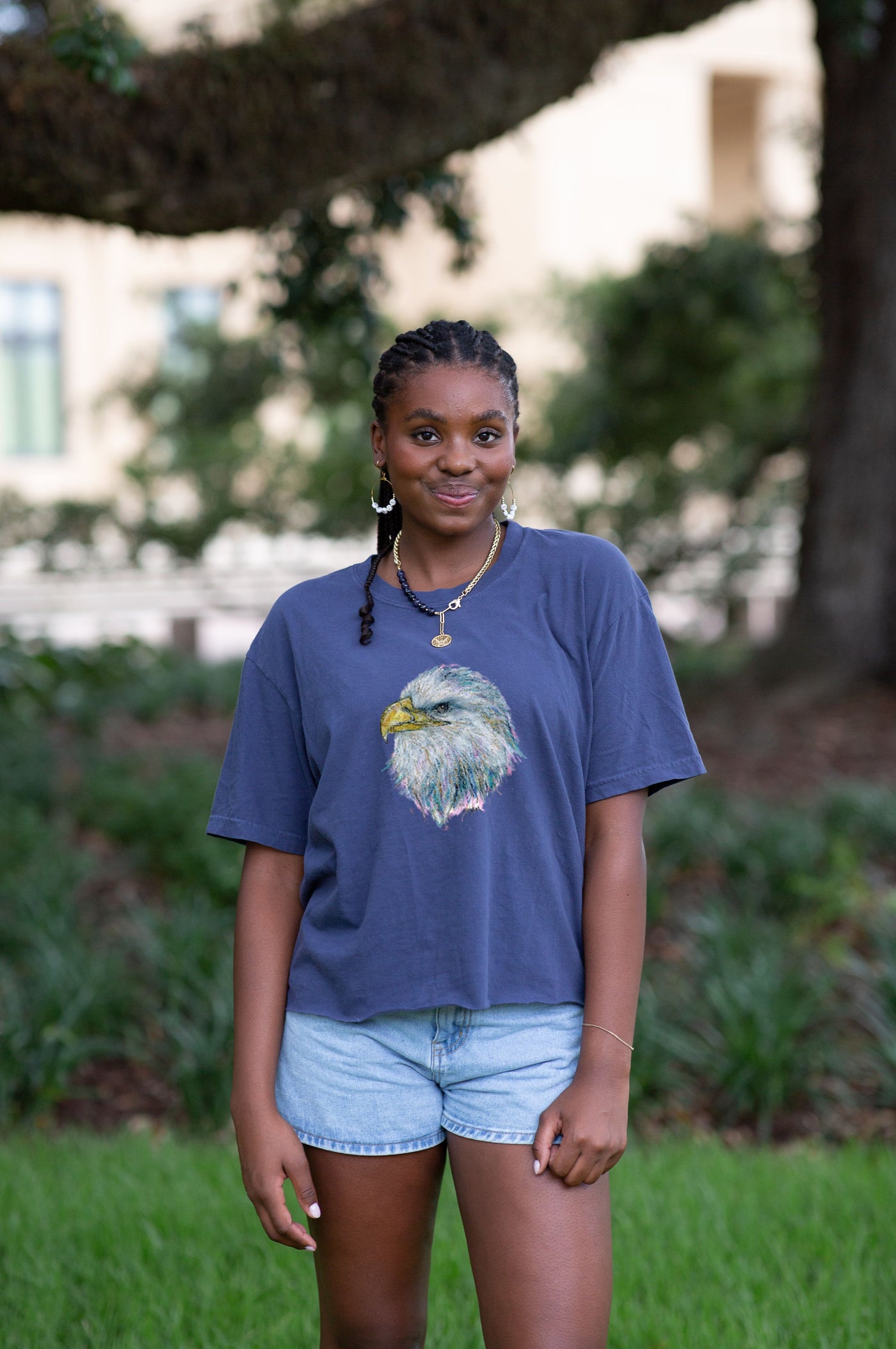 Comfort Colors Watercolor Eagle Mascot Tee