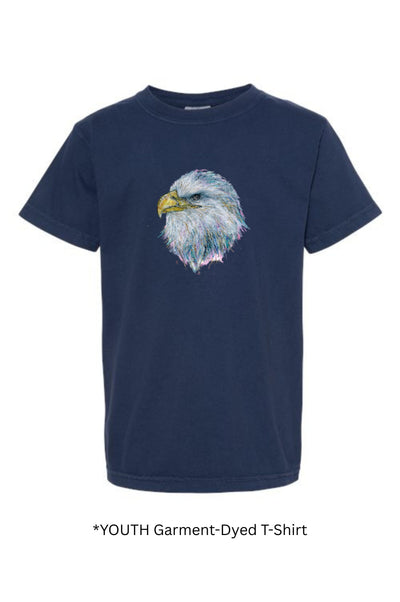 YOUTH Comfort Colors Watercolor Eagle Mascot  T-shirt