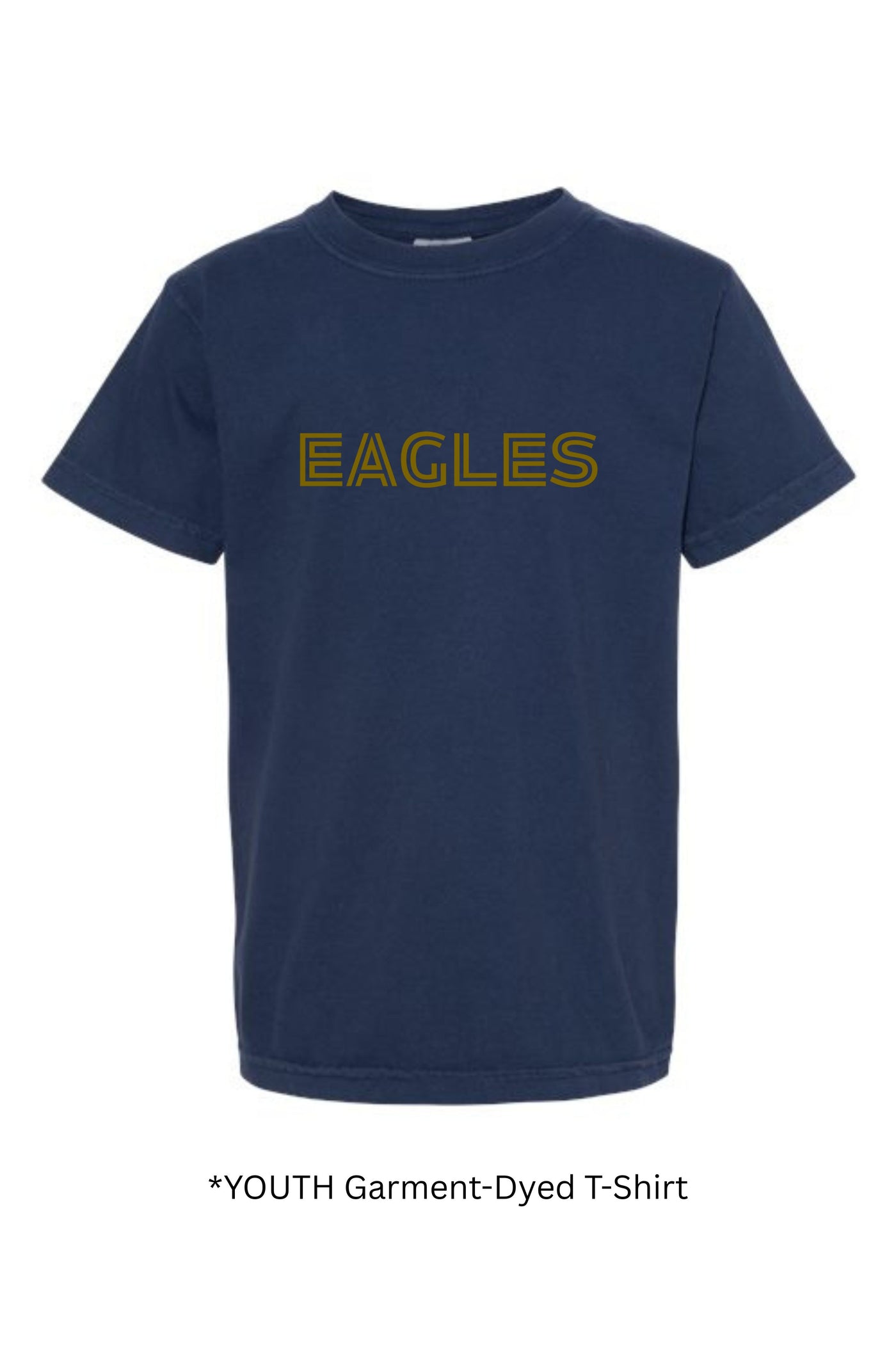 YOUTH Comfort Colors EAGLES  T-shirt Bold Text