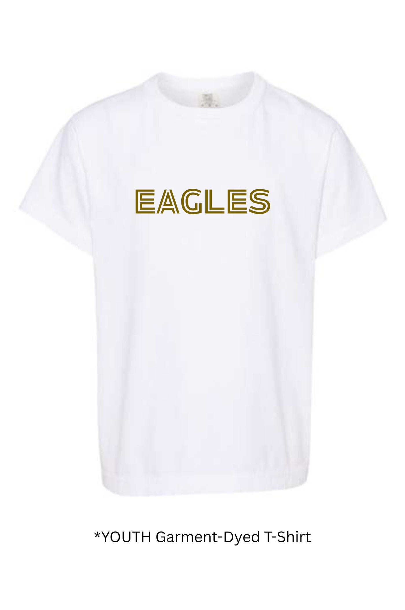 YOUTH Comfort Colors EAGLES  T-shirt Bold Text