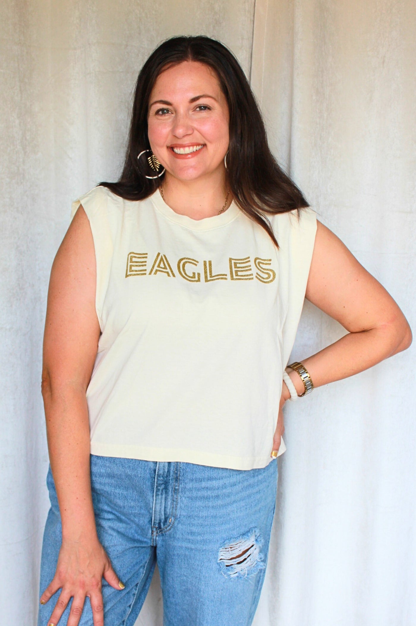 American Apparel Tank EAGLES Bold Text
