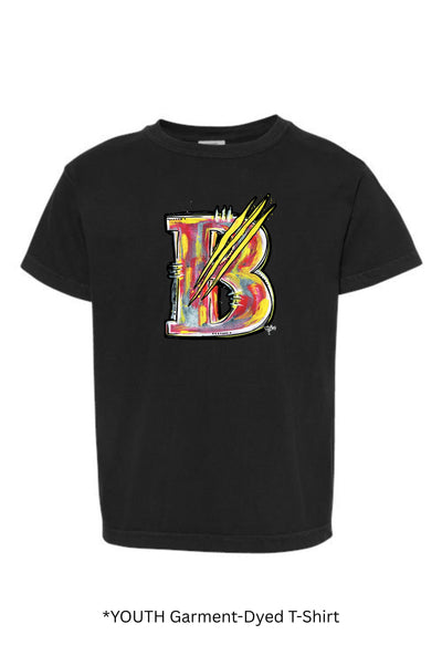 YOUTH Comfort Colors Watercolor  'B' Mascot  T-shirt (PRE-ORDER)