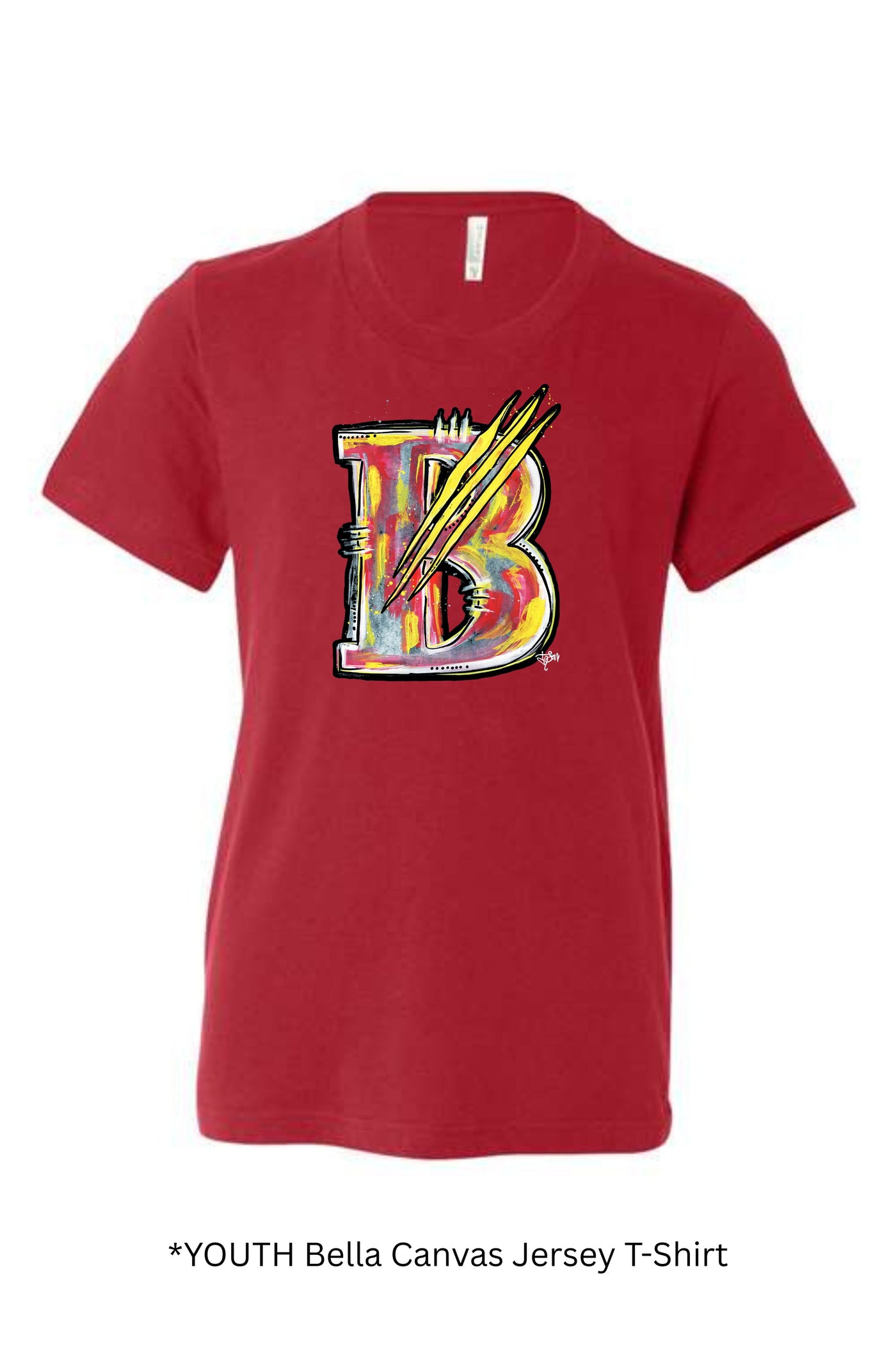 YOUTH Comfort Colors Watercolor  'B' Mascot  T-shirt (PRE-ORDER)