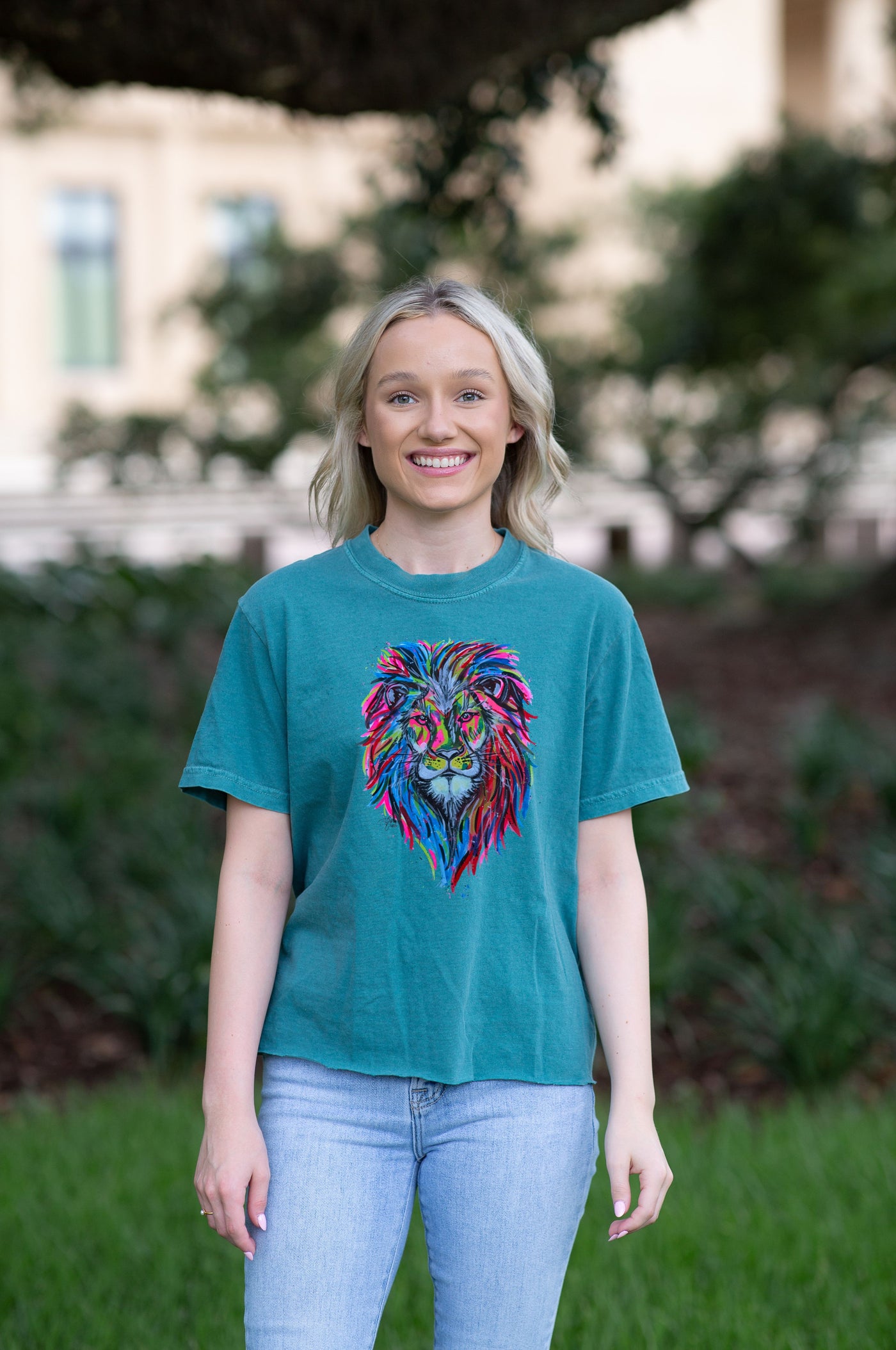 Comfort Colors Watercolor Lion Mascot Tee