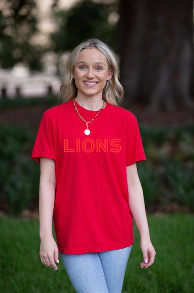 Comfort Colors LIONS bold text