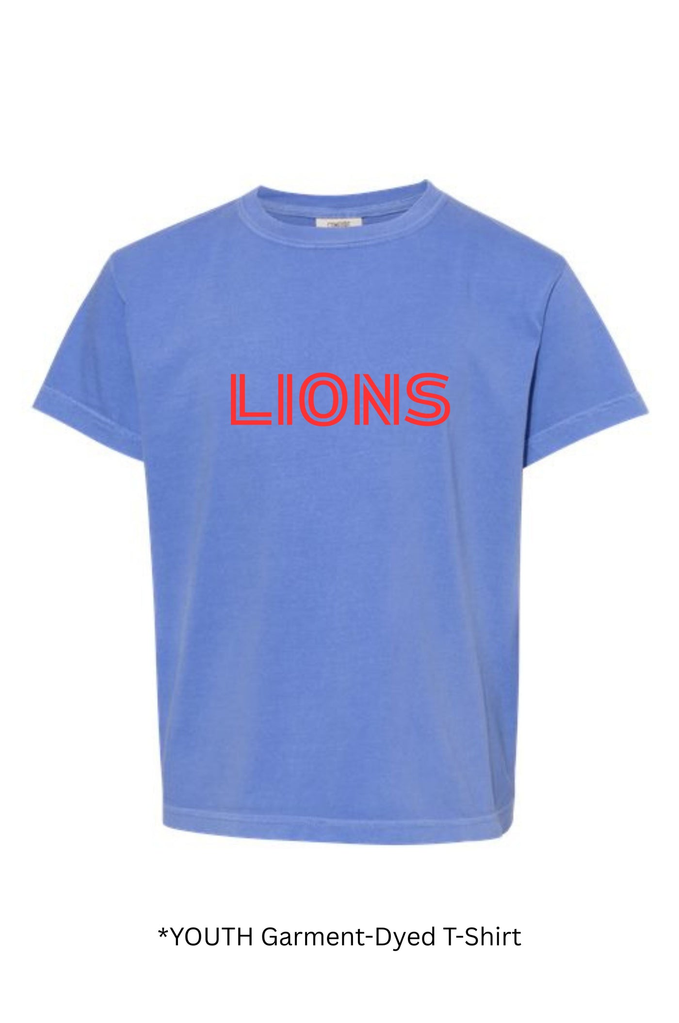 YOUTH Comfort Colors LIONS T-shirt Bold Text