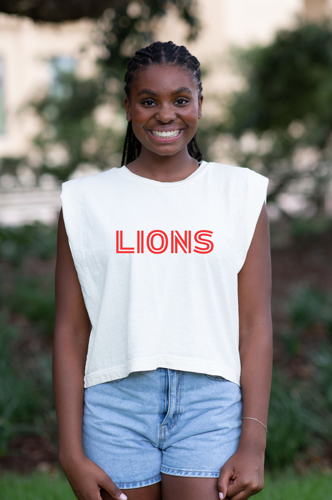 American Apparel Tank LIONS Bold Text