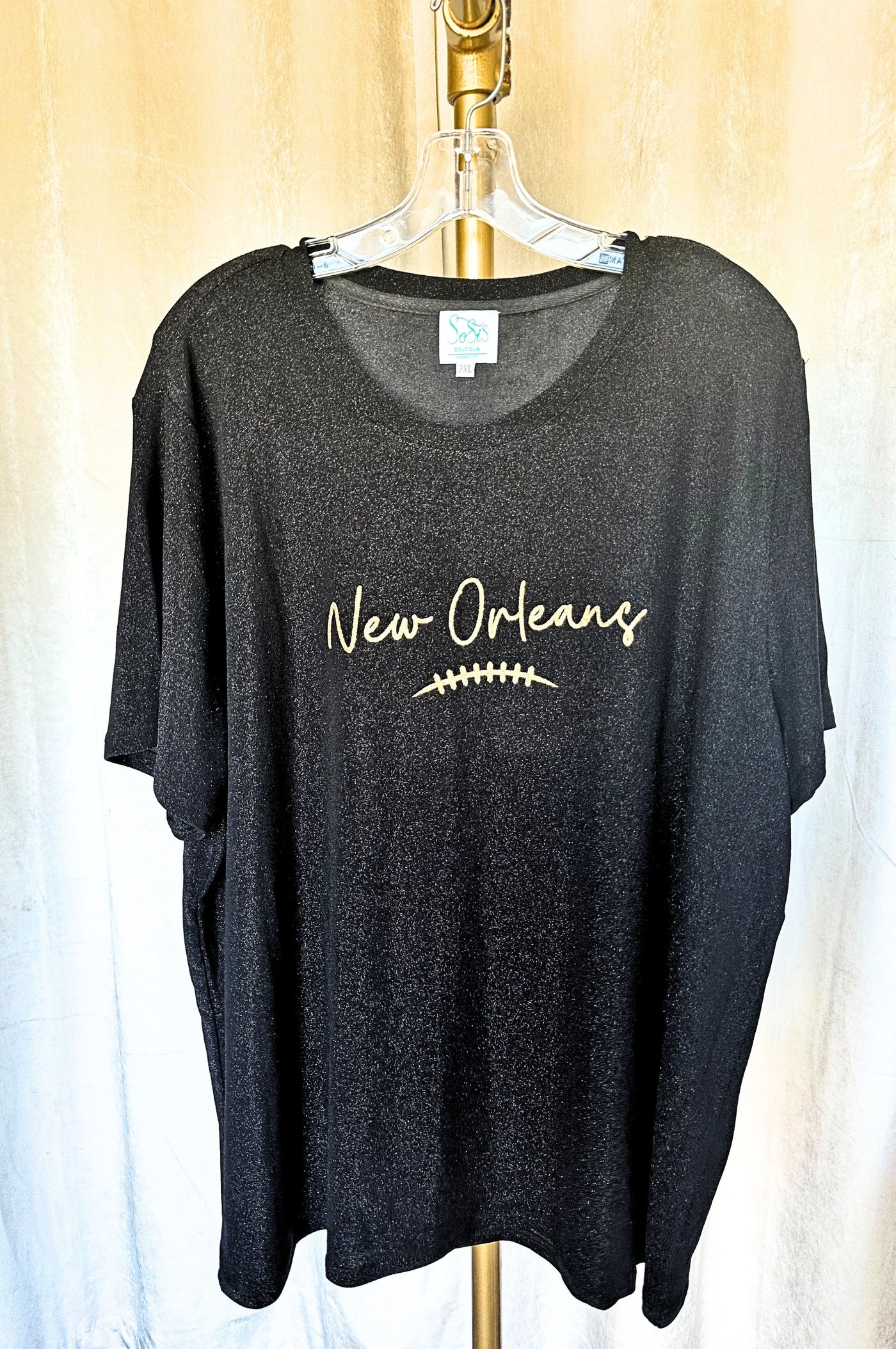 New Orleans Football SoSis Signature Sparkle Tee