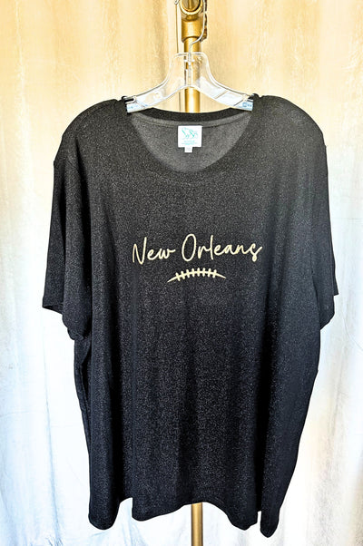New Orleans Football SoSis Signature Sparkle Tee