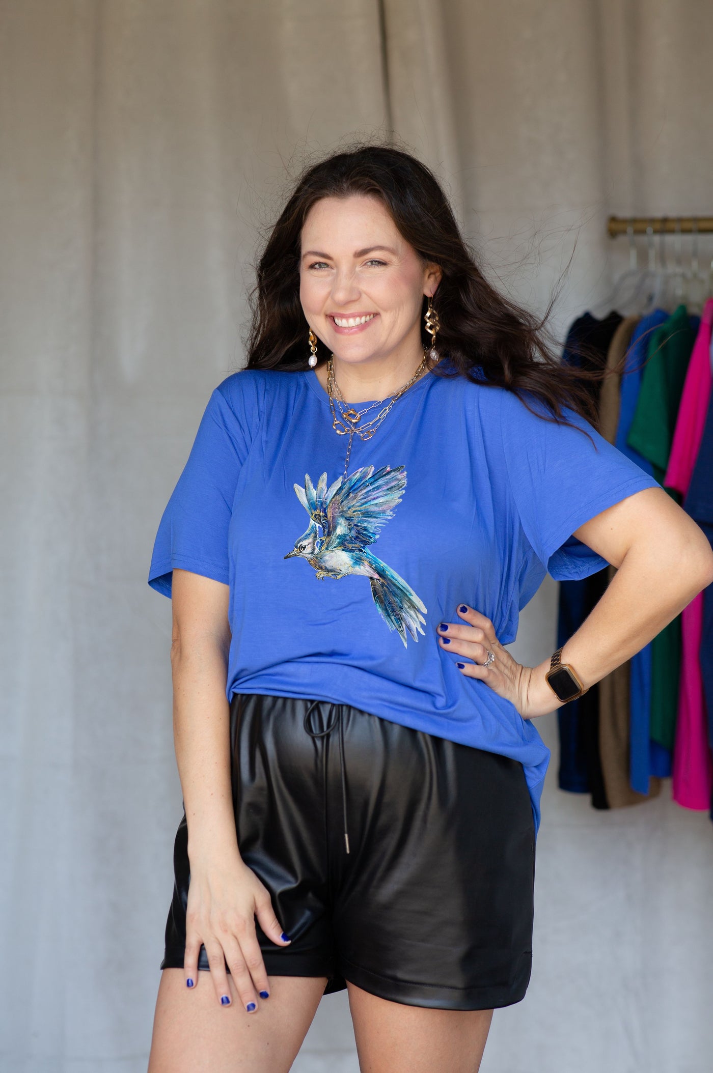 SoSis Signature Bluejay Mascot Tee