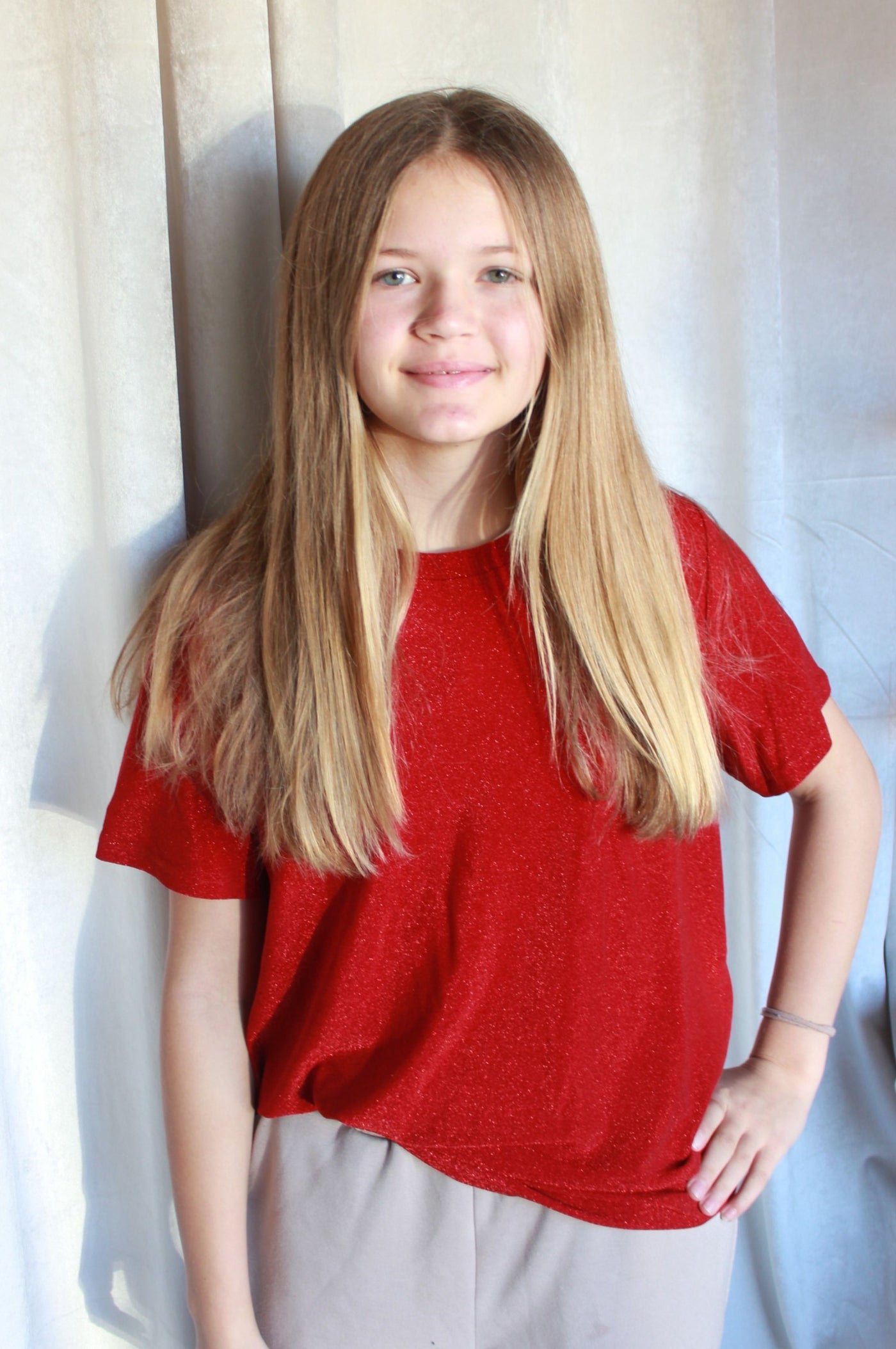 Red Sparkle SoSis Original Signature Tee