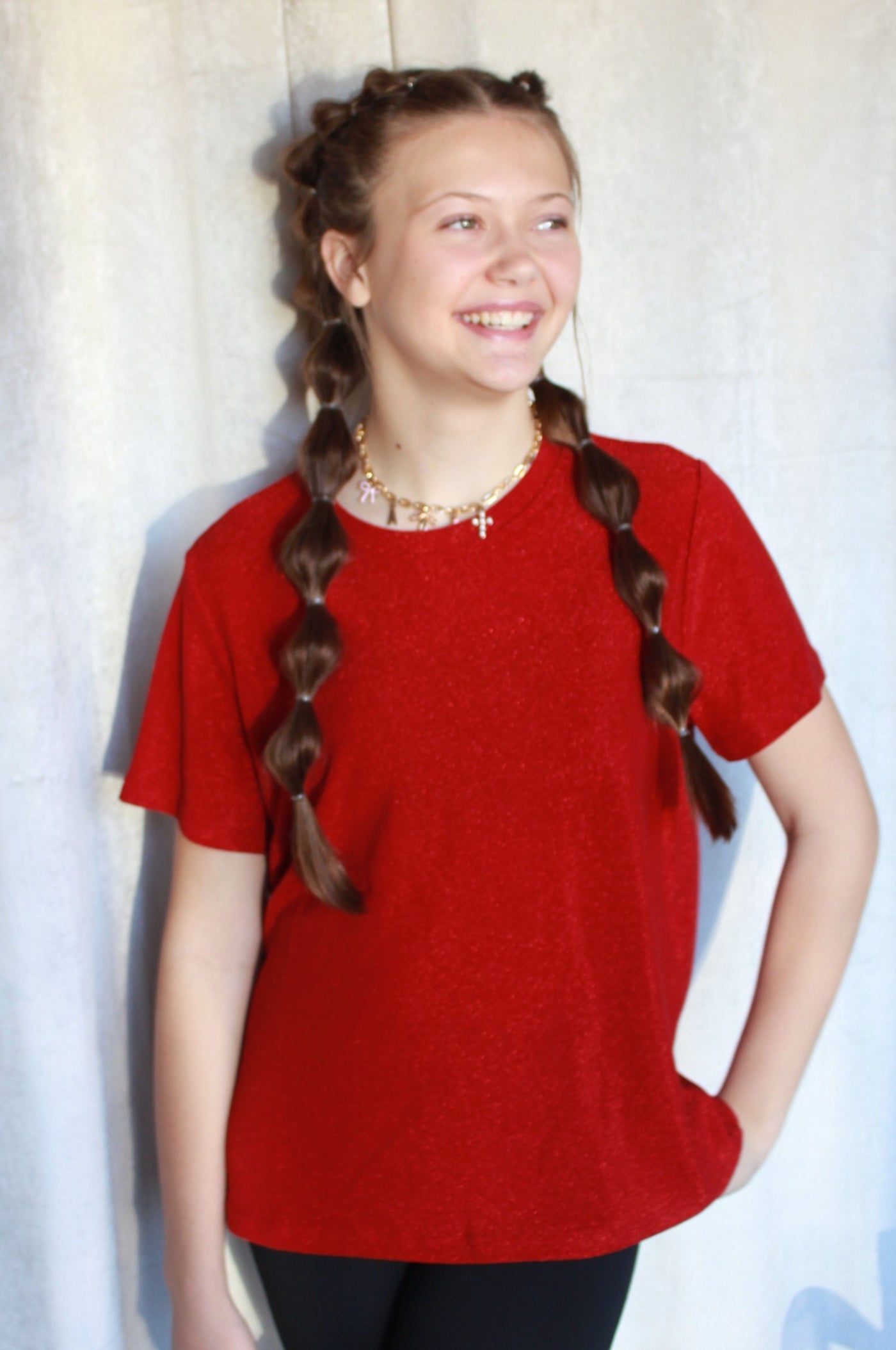 Red Sparkle SoSis Original Signature Tee