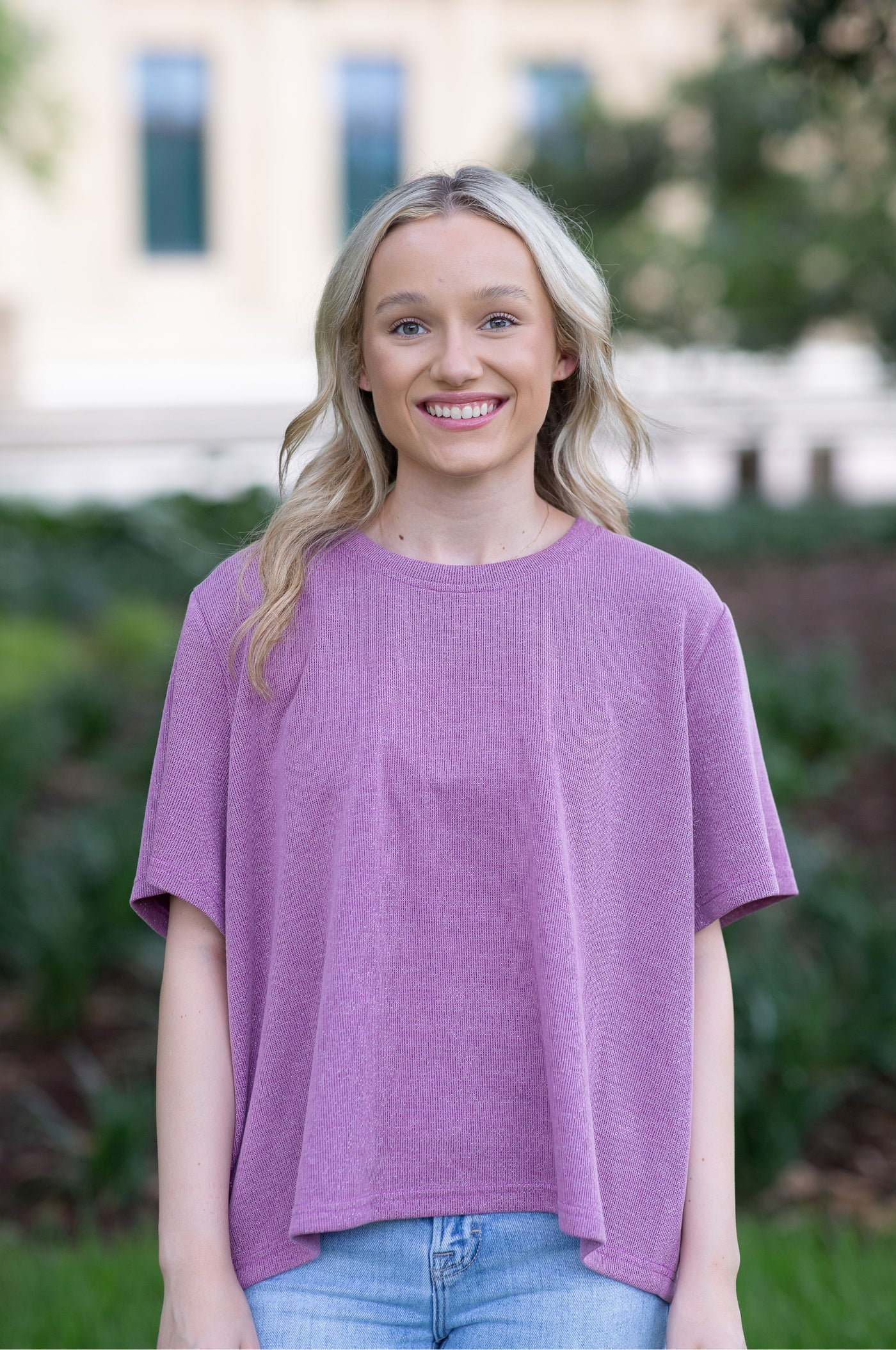Not So Cropped, Crop Signature Tee, Purple