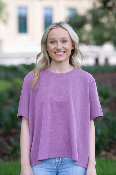 Not So Cropped, Crop Signature Tee, Purple