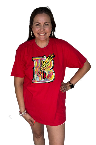 Comfort Colors Watercolor 'B' Mascot Tee (PRE-ORDER)