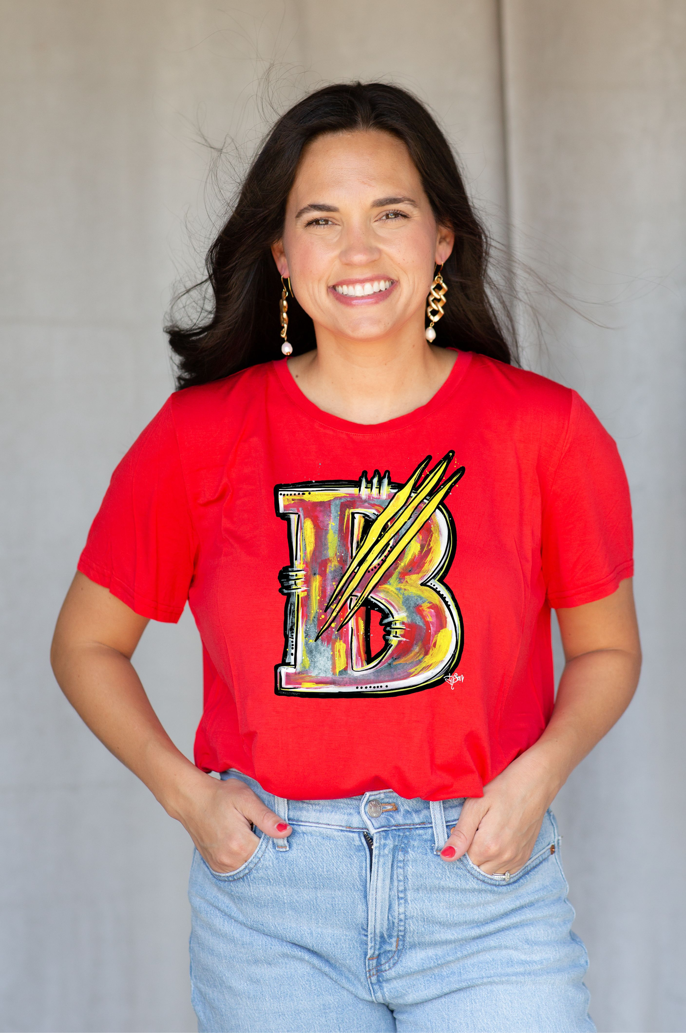 School Spirit Signature 'B' Mascot Tee