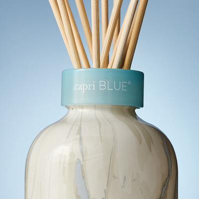 Capri Blue Blue Jean Modern Marble Petite Reed Diffuser, 5.7 fl oz