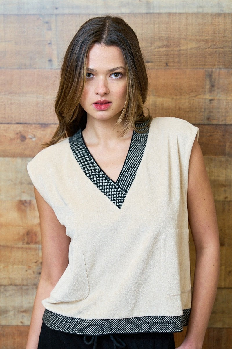 Spring Vest with Trim