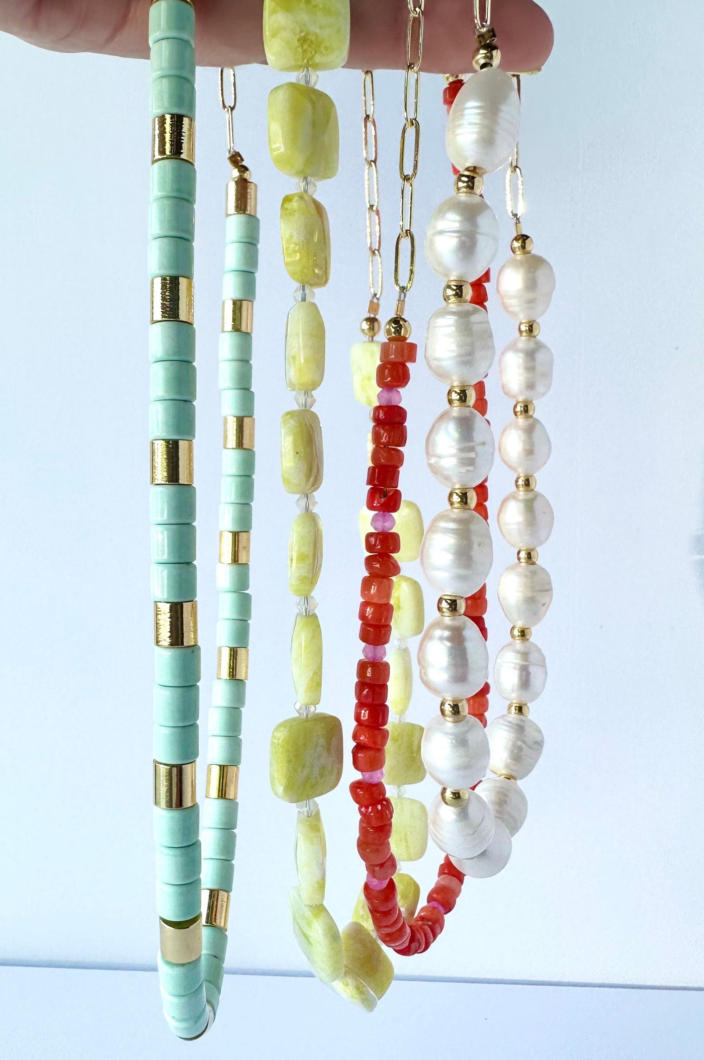 Lemon Jasper Beaded Necklace