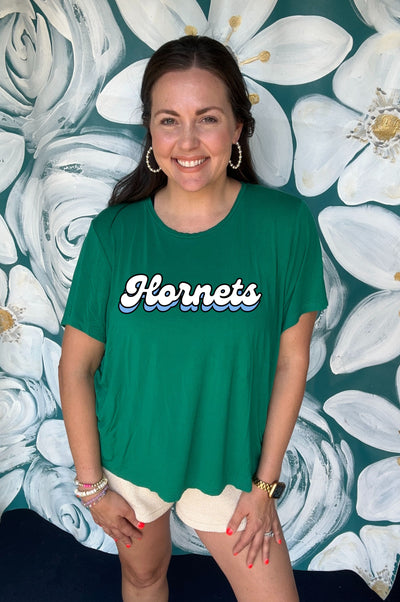 School Spirit Signature Tee Retro Hornets Green