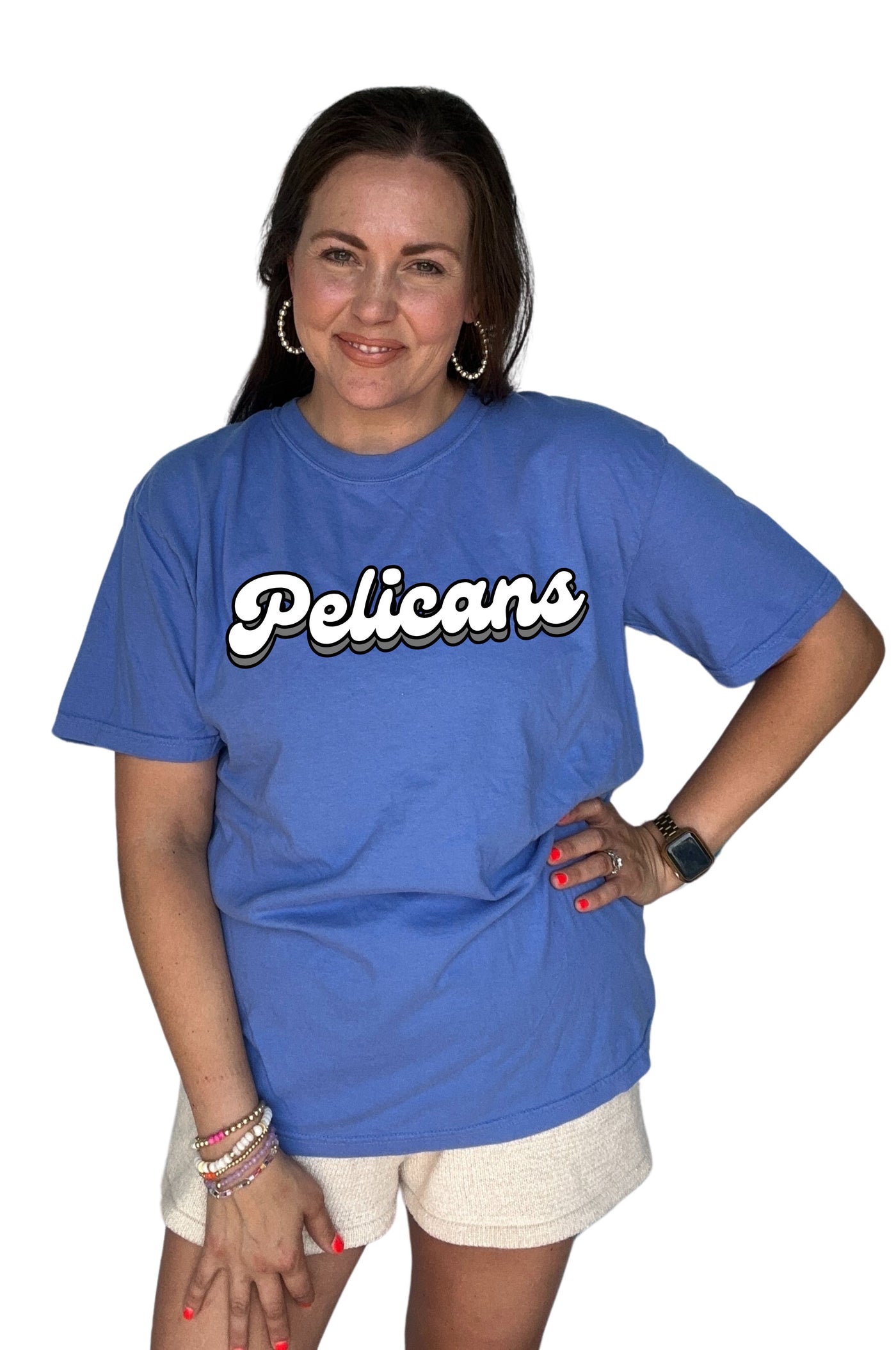 School Spirit Comfort Colors Tee Retro Pelicans (PRE-ORDER)