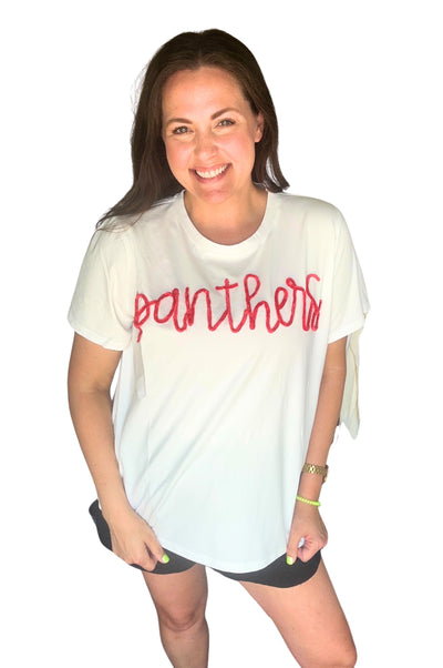 School Spirit Classic Tee w/ Tinsel Script PANTHERS red (PRE-ORDER)