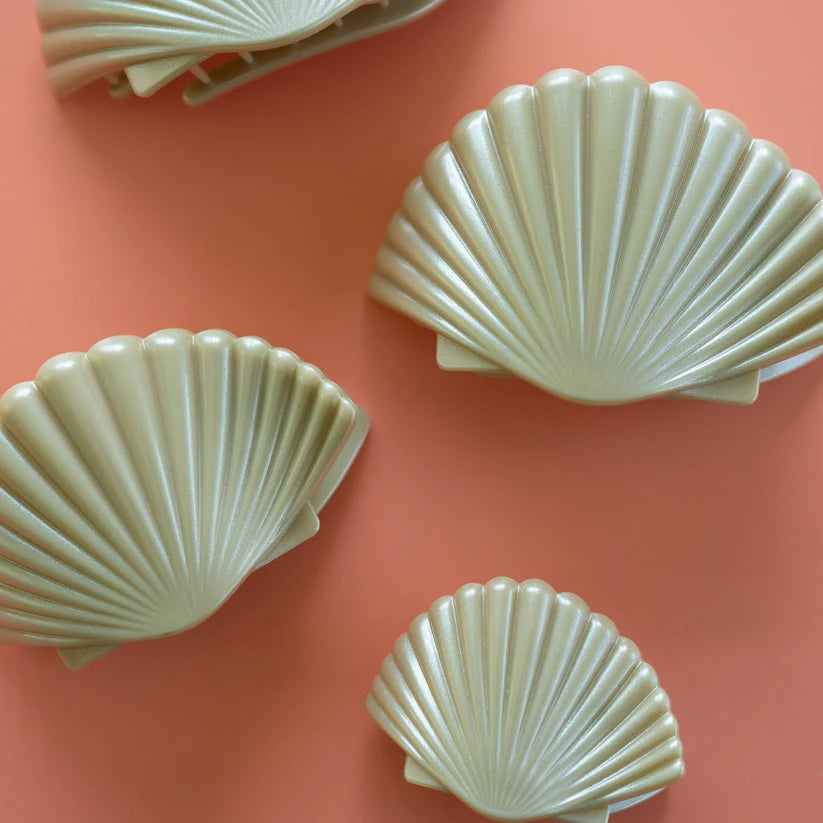 Shimmering Shell Small Flat Hair Clip - Small