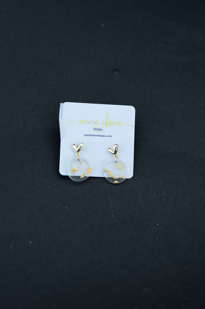 Gold Flake 'Gracie' Earrings by Annie Claire Designs - SoSis