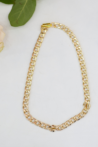 The Chandler Cuban Curb Chain Necklace by Annie Claire Designs - SoSis