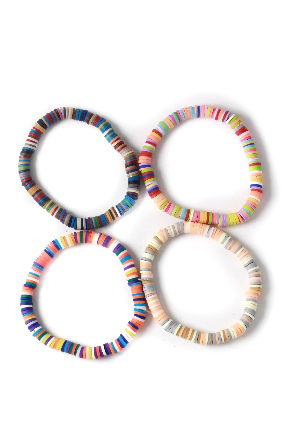 Monica Polymer Clay Bead Bracelets Plain by Annie Claire Designs (Singles) 27-Aqua