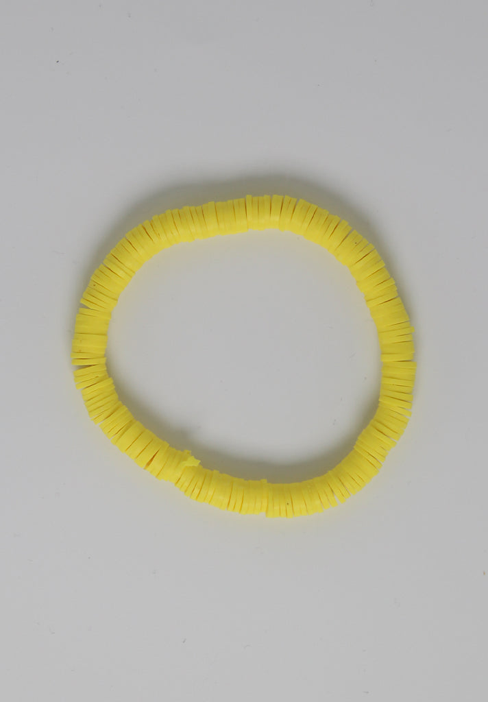 Yellow Clay Bead Bracelet