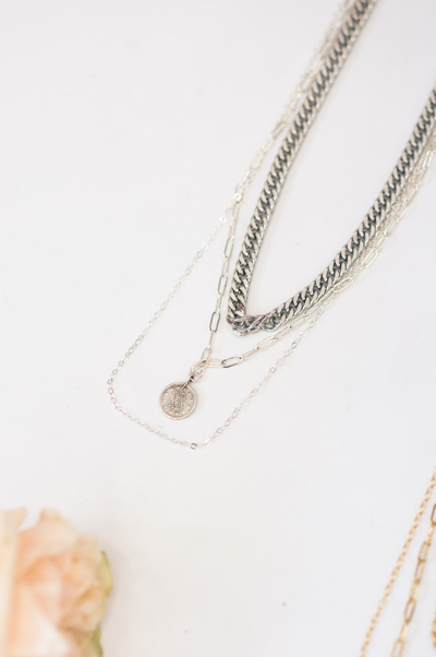 Triple Layered Coin Necklace by Annie Claire Designs - SoSis