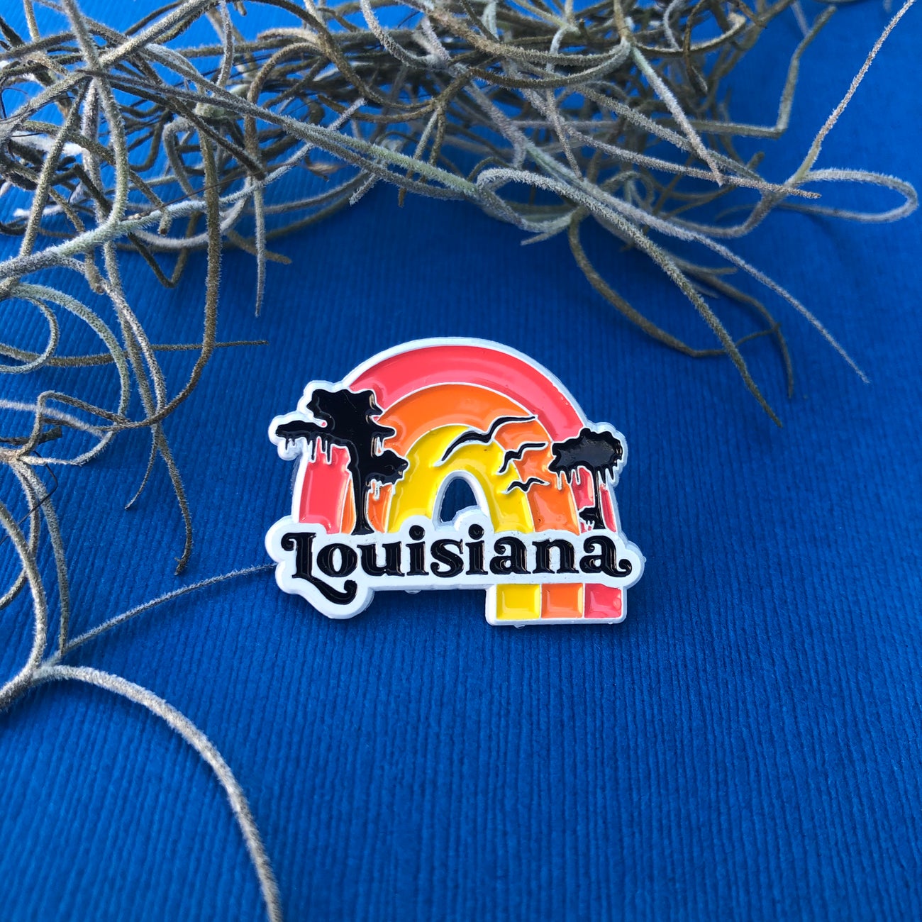 Rainbow Louisiana Enamel Pin by Pixel & Ink Creative - SoSis